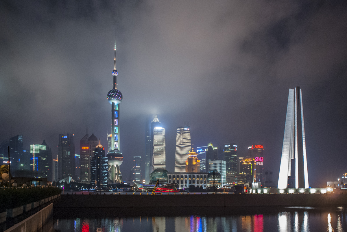 Skyline Shanghai nachts
