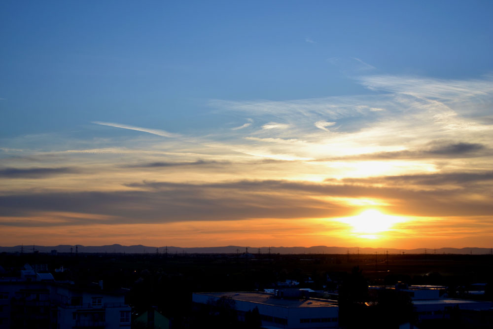 Sonne vom Balkon