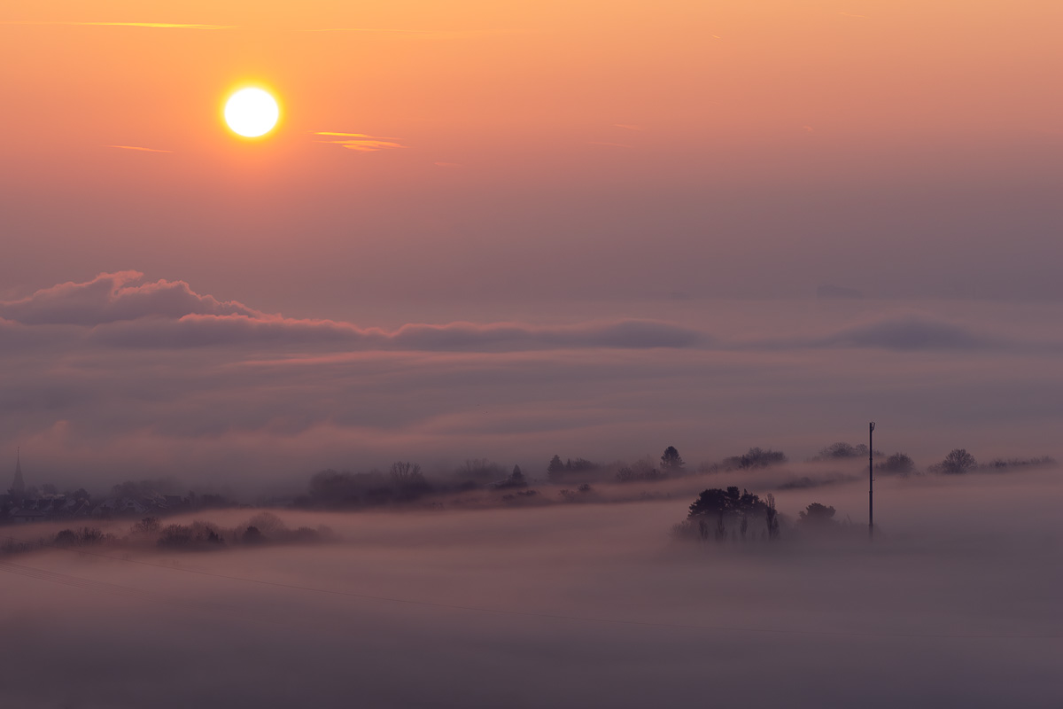 Sonnenaufgang über dem Rheingau