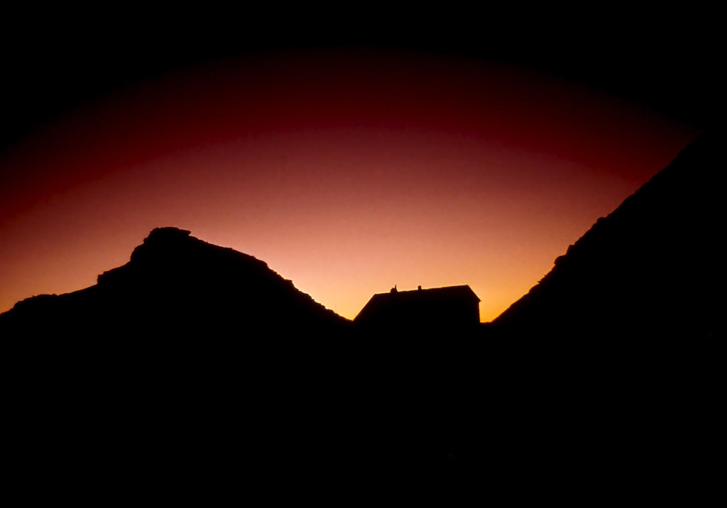 Sonnenaufgang Britaniahütte Januar 1990