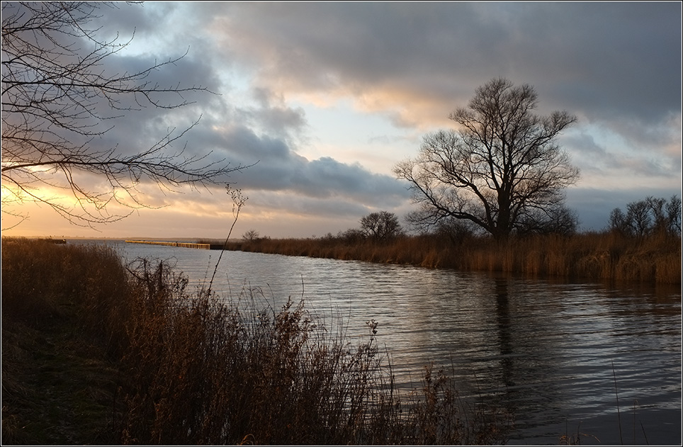 Sonnenuntergang am Achternwasser