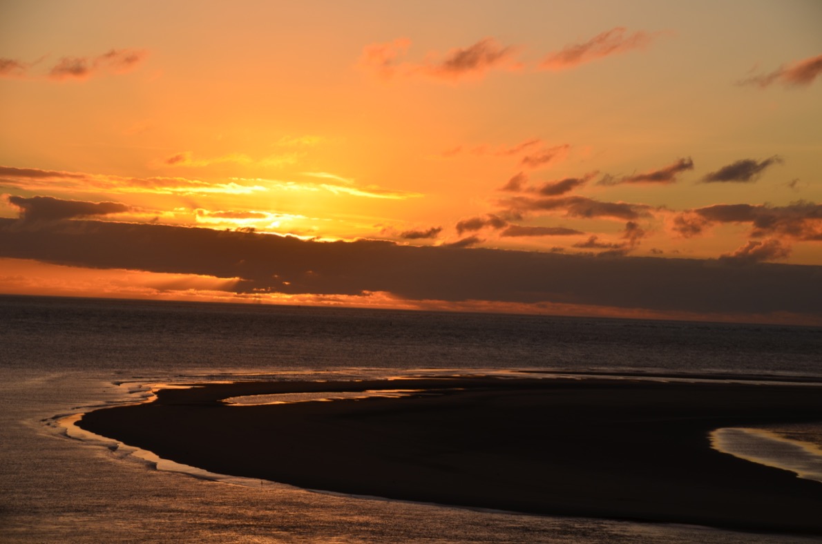 Sonnenuntergang Borkum Seehundbank