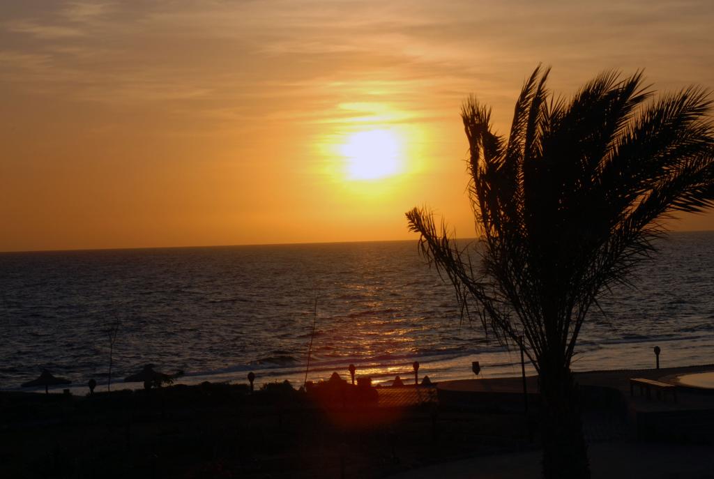 Sonnenuntergang im Akassia Swiss Resort in Ägypten