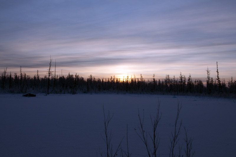 Sonnenuntergang in Jakutien