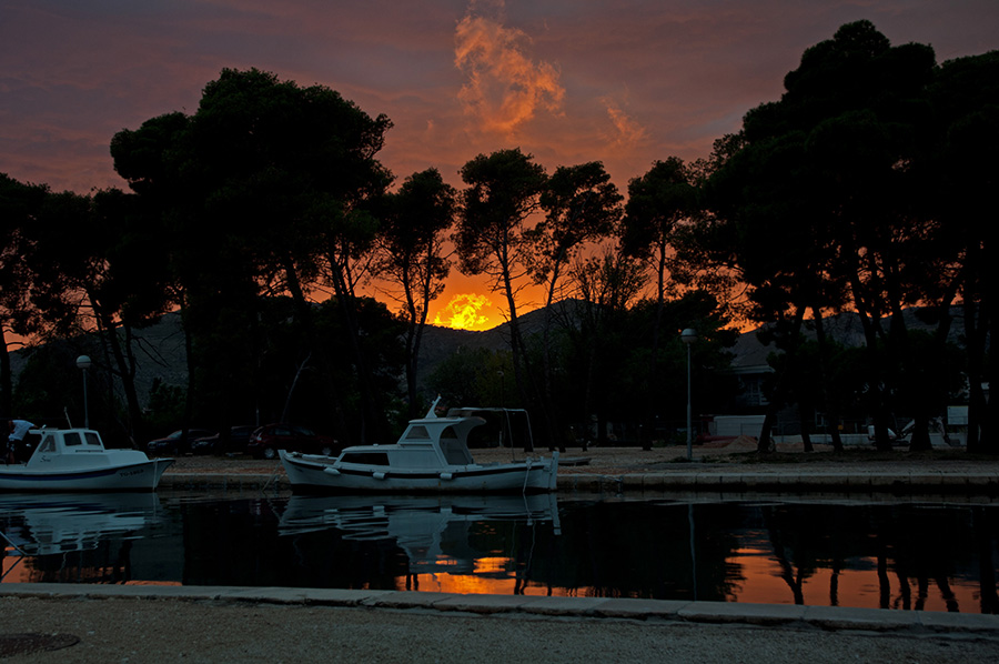 Sonnenuntergang in Trogir