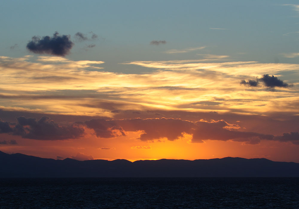 Sonnenuntergang ueber Zakynthos 5