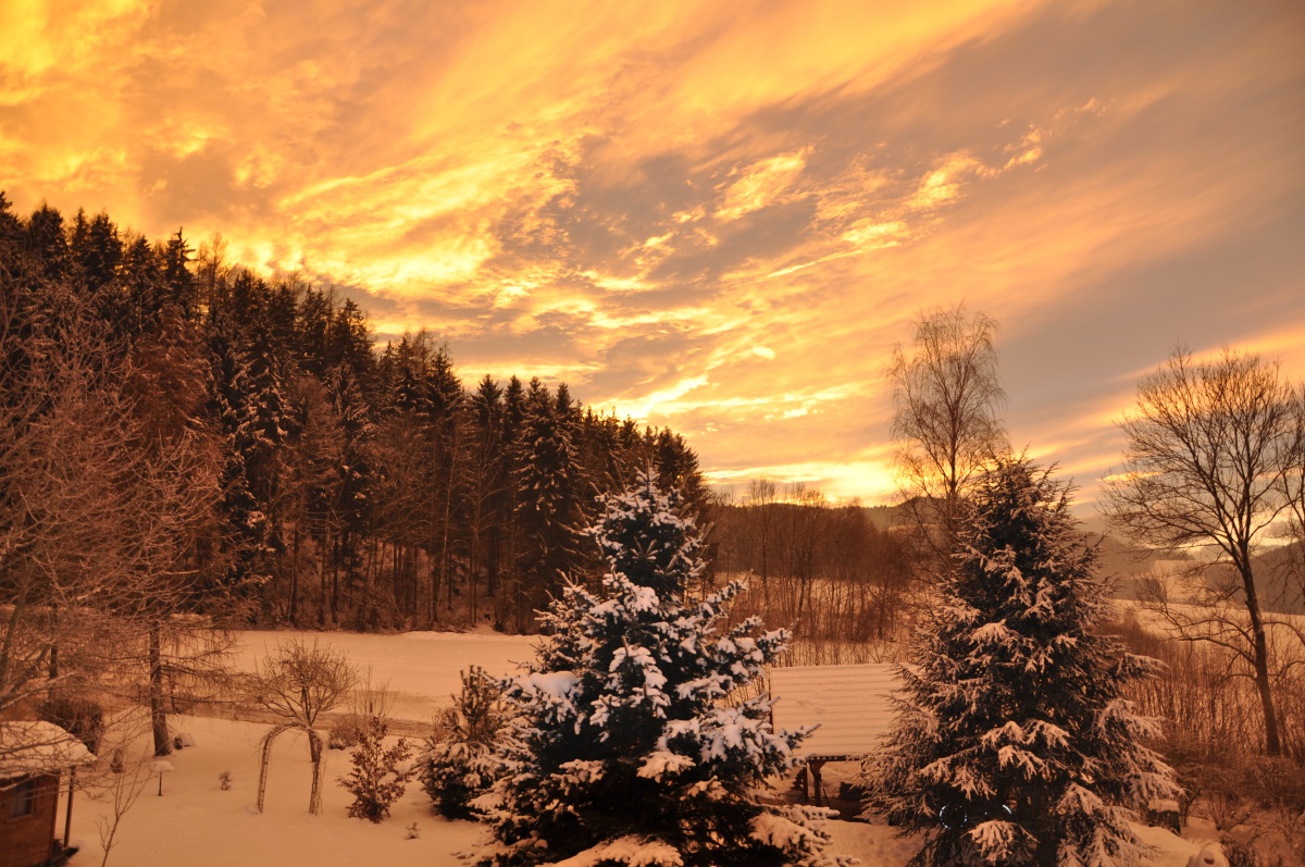 Sonnenuntergang Winter klein