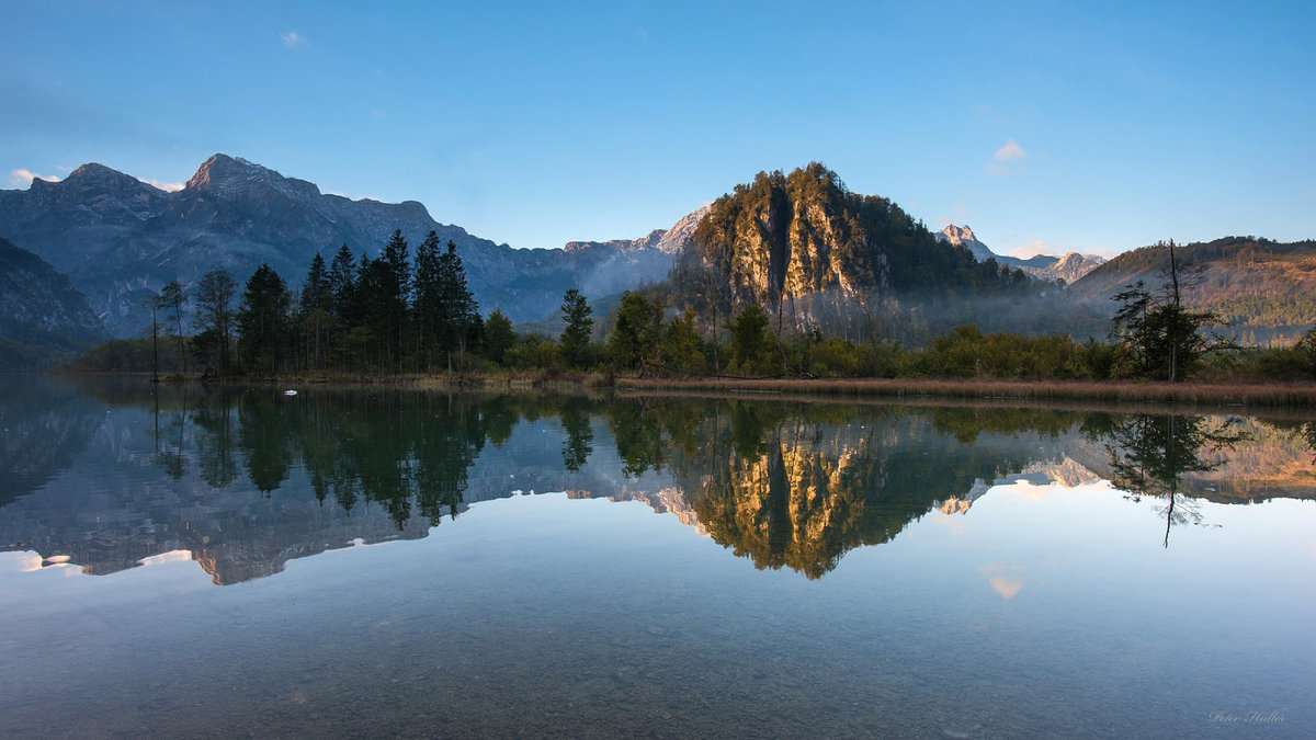Spiegelung im See- Almsee.jpg