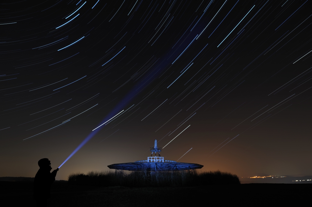 Startrail beleuchtet