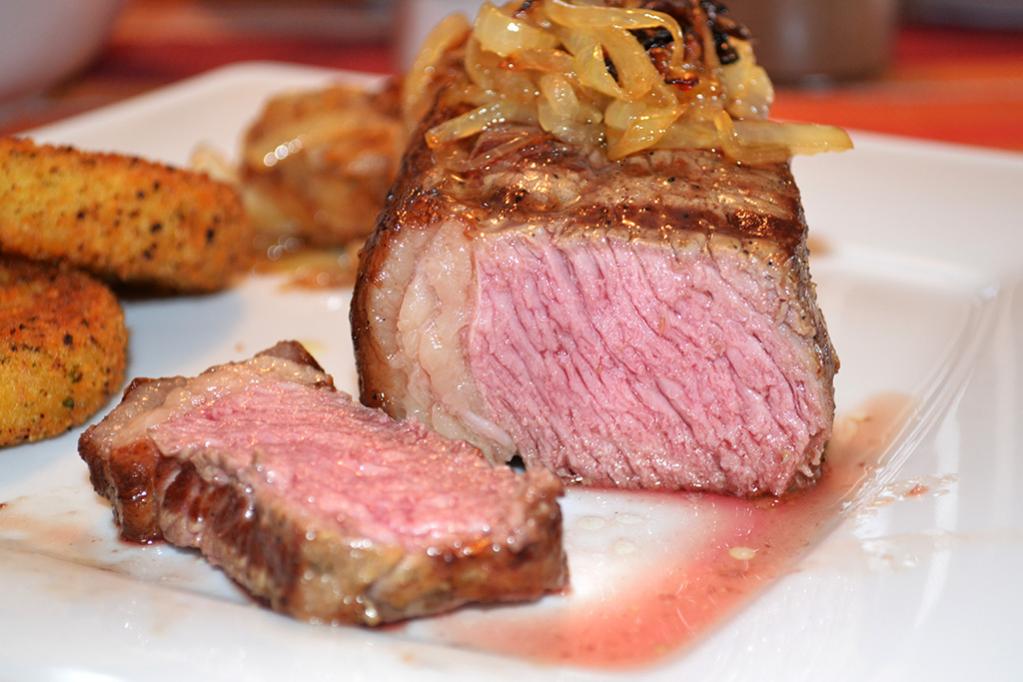 Steak im Anschnitt