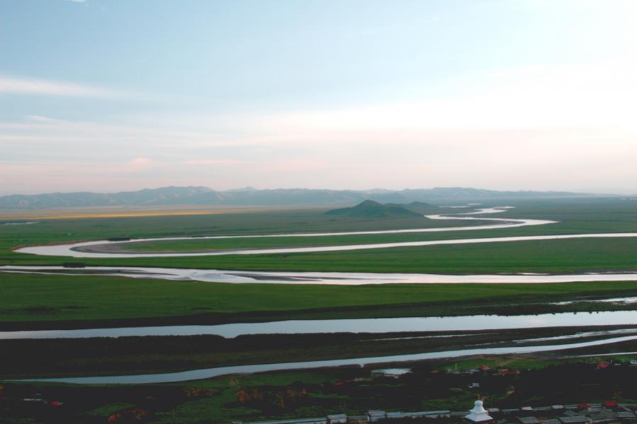 Sunset in Ost Tibet - Juli 2007