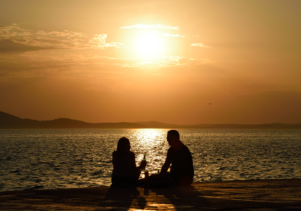 Sunset Zadar Paar
