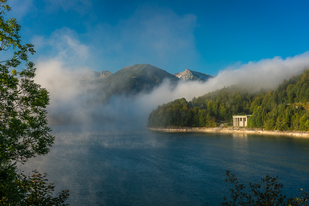 Sylvenstein morgens Nebel2
