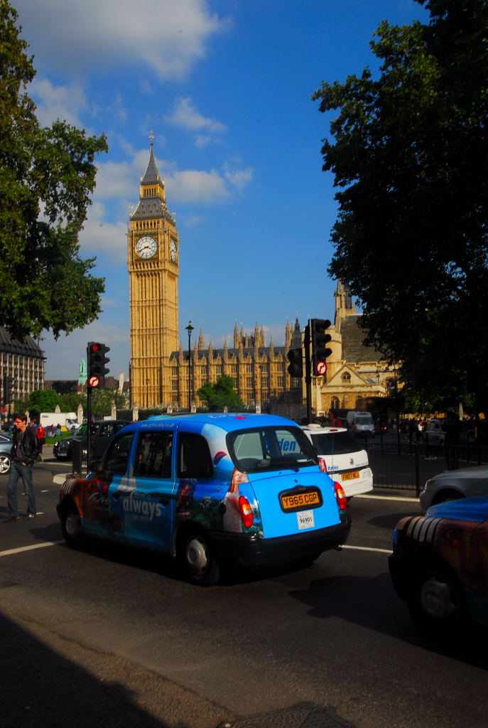 Taxi vorm Big Ben
