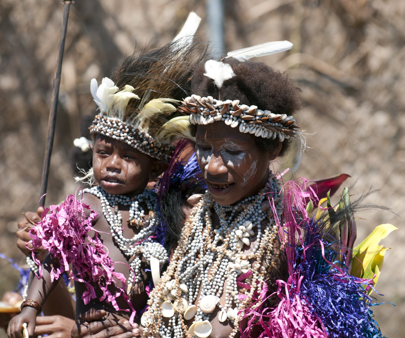 Teilnehmer aus West New Britain - national Mask Festival