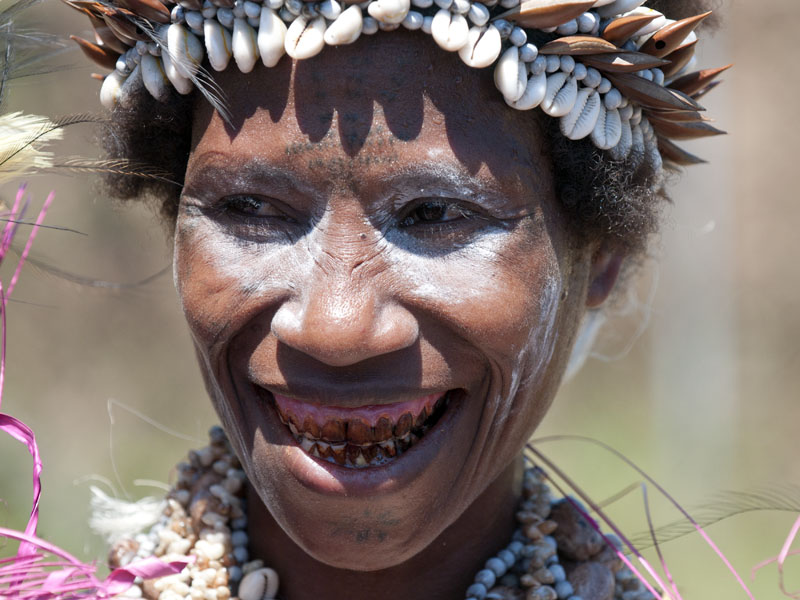 Teilnehmer aus West New Britain - national Mask Festival
