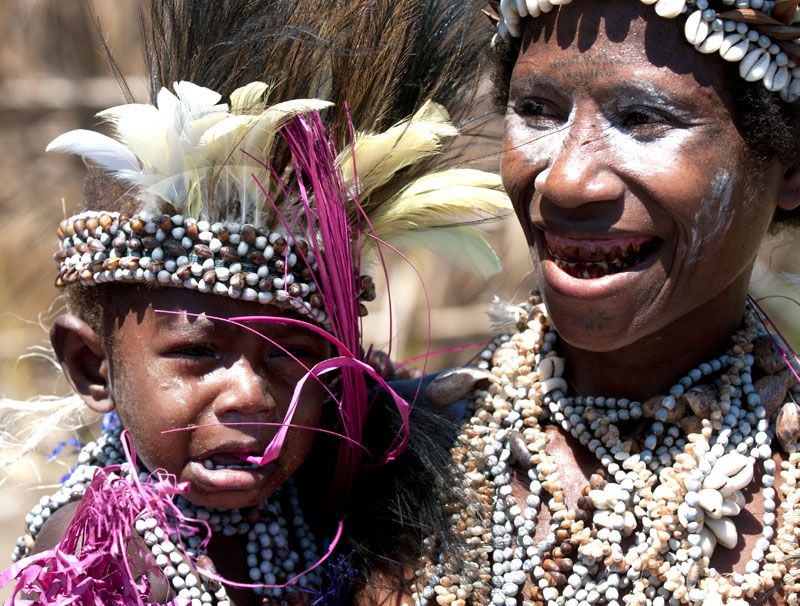 Teilnehmer aus West New Britain - national Mask Festival