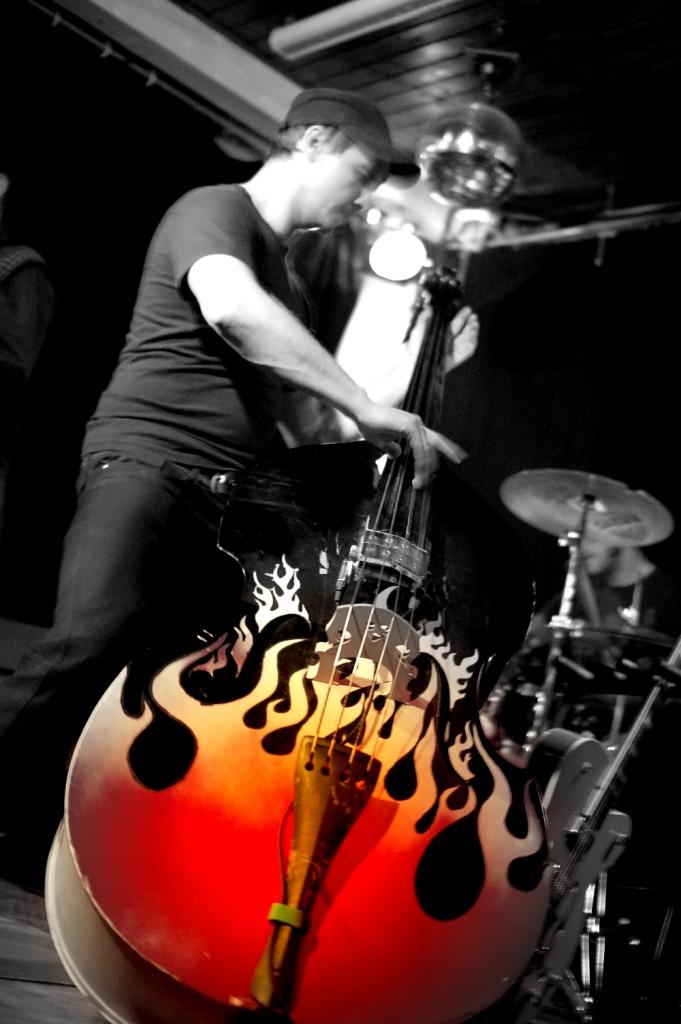 the flames