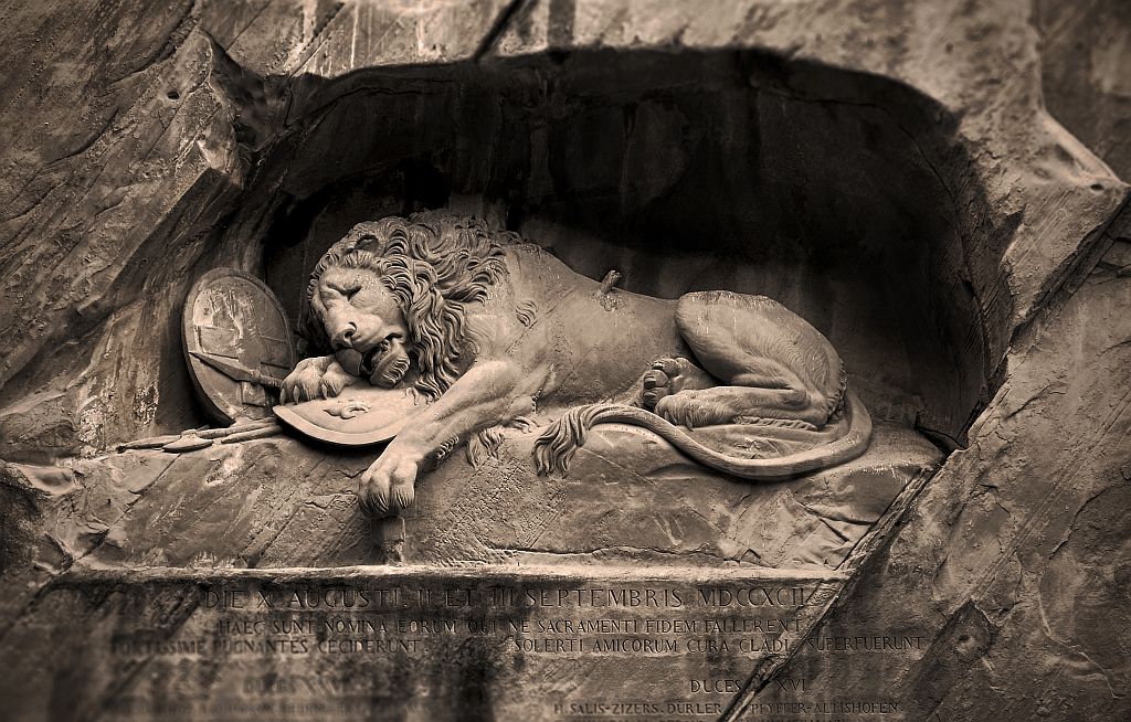 The Lion Monument in Lucerne