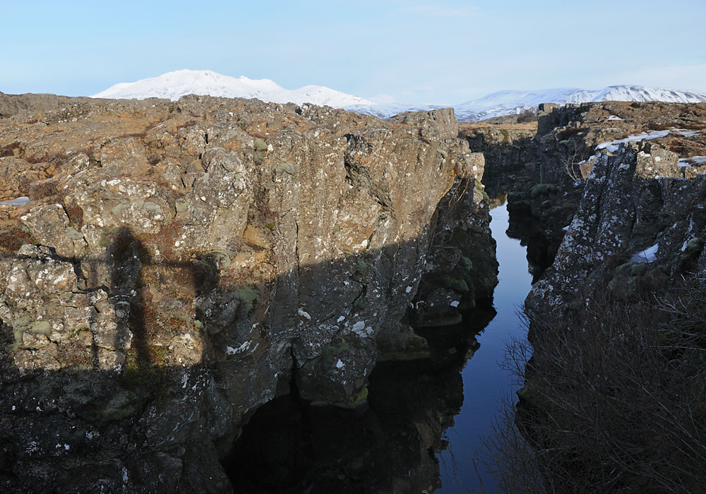 Thingvellir, Grabenbruchzone der amerikanischen und europäischen Kontinentalplatte