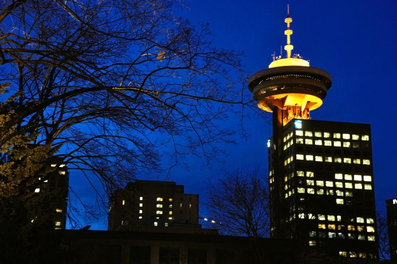 Tower von Vancouver bei Nacht
