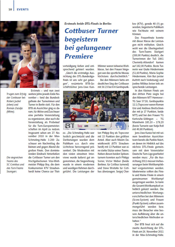 Turn Magazin, Berlin/Brandenburg 01/2011 - Seite 10 (Bilder sind in der PDF-Ausgabe stark komprimiert)