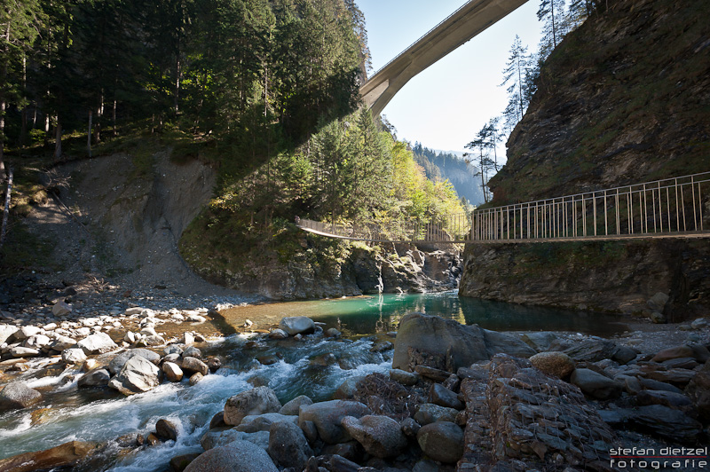 Via Mala - Hängebrücke am südlichen Teil der Via Mala
