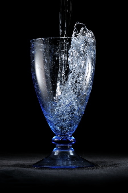 Wasserglas - Belichtungstest