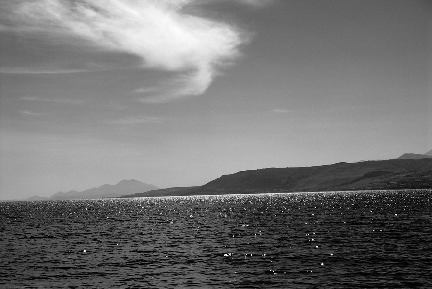 Weise Wolken und Kreta
