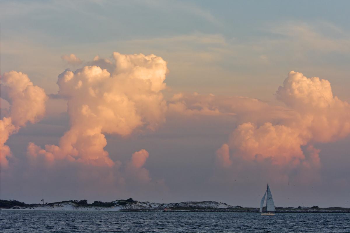 Wolken über shell island
