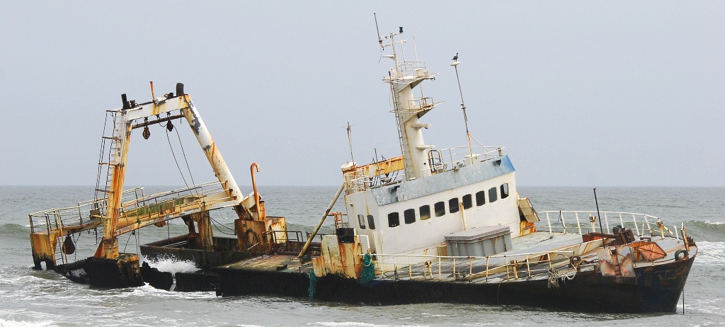 Wrack an der Skeleton Coast