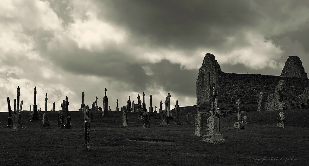 X 0174 Irland 2011 Clonmacnoise old graveyard