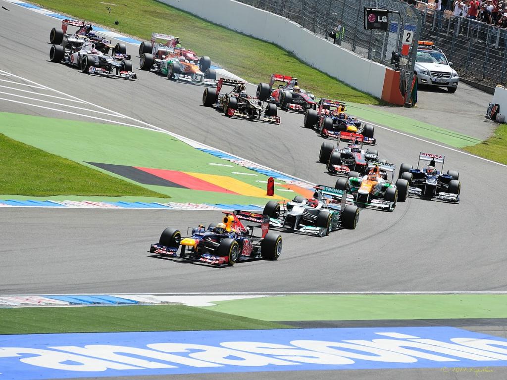 X F1 GP Hockenheim 2012 nach dem Start