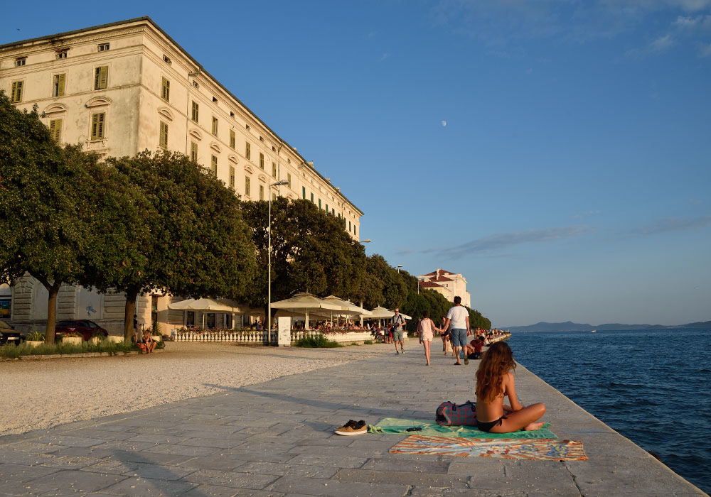 Zadar, Strandpromenade Sunset