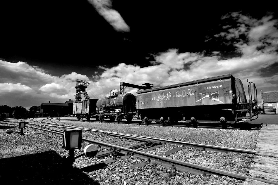 Zeche Zollern Waggons auf dem Abstellgleis -2009 -