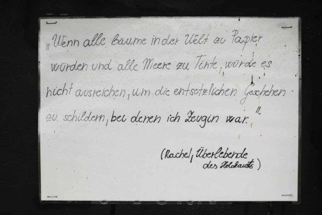 Zitat (Fundstelle: an der Rampe von Bergen-Belsen)